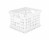 Sterilite® White Storage Crate Perspective: front