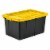 Sterilite Gasket Tote - Yellow Lily/Black Perspective: front
