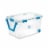 Sterilite 120-Qt Clear Plastic Wheeled Storage Bin with Gasket Latch Clear Lid Perspective: front