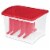Sterilite® Showoff 4 Reel Light Box - Rocket Red Perspective: front