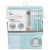 Maytex Mills Instacurtain Kadin with a View Shower Curtain - Aqua Perspective: front