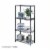 Safco 36 x18  Industrial Wire Shelving in Black Perspective: front