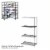 Safco 36 x18  Industrial Add-On Unit in Black Perspective: front