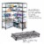 Safco Extra Shelves 36 x18  1250 lbs/Shelf 2/CT Black 5287BL Perspective: front