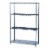 Safco Industrial Wire Shelving Starter Kit Four-Shelf 48w x 18d x 72h Black 5291BL Perspective: front