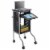 Safco Scoot Presentation Cart 21-1/2 x30-1/4 x40-1/2  Black 8945BL Perspective: front