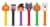 PEZ Assorted Dispensers with Halloween Candy Perspective: front