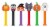 PEZ® Assorted Dispensers with Halloween Candy Perspective: front