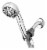 Waterpik® PowerPulse+ Six Settings Handheld Chrome Showerhead Perspective: front