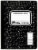 Top Flight Marble Wide Ruled Composition Book - 100 Sheets - Black/White Perspective: front