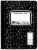 Top Flight Marble Wide Ruled Composition Book - Black/White - 100 Sheets Perspective: front