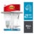 Command™ Bath Stainless Steel Squeegee and Satin Nickel Hook Perspective: front