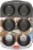 GoodCook® Nonstick 6-Cup Texas Muffin Pan Perspective: front