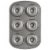 GoodCook Nonstick Steel 6-Cavity Medium-Size Donut Baking Pan Perspective: front