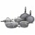 Bialetti Impact Cookware Set - Black Perspective: front