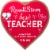 RUSSELL STOVER Valentine's Day Chalkboard Heart Milk & Dark Chocolate Candy Gift Box Perspective: front