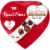 Russell Stover Assorted Milk & Dark Chocolates Red Foil Heart Valentine Candy Gift Box Perspective: front