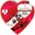 RUSSELL STOVER Valentine's Day Romantic Roses Assorted Milk & Dark Chocolate Heart Gift Box Perspective: front
