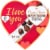 RUSSELL STOVER Valentine's Day "LOVE" Heart Assorted Milk & Dark Chocolate Candy Gift Box Perspective: front
