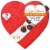 RUSSELL STOVER Valentine's Day Milk Chocolate Covered Nuts Fabric Heart Candy Gift Box Perspective: front