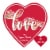 RUSSELL STOVER Valentine's Day Love Confetti Heart Assorted Milk & Dark Chocolate Gift Box Perspective: front