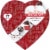 RUSSELL STOVER Valentine's Day Red Velvet Truffle in Milk & Dark Chocolate Heart Gift Box Perspective: front