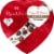 Russell Stover® Assorted Milk & Dark Chocolate Red Foil Heart Valentine Candy Git Box Perspective: front