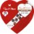 RUSSELL STOVER Valentine's Day Red Foil Heart Assorted Milk & Dark Chocolate Candy Gift Box Perspective: front