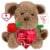 RUSSELL STOVER Valentine's Day Coco the Love Pup Plush with Assorted Chocolate Gift Box Perspective: front