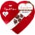 RUSSELL STOVER Valentine's Day Red Foil Heart Assorted Milk Chocolate Candy Gift Box Perspective: front