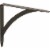 Knape & Vogt Elegante 10 In. Black Decorative Bracket RP-0053-10BK Perspective: front