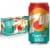 7UP Tropical Caffeine Free Lemon Lime Mango Peach Soda Cans Perspective: front
