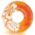 Clear Hibiscus Swim Rings Perspective: front