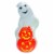 Union Products 56480 Light Up Ghost and Pumpkin Halloween Outdoor Decoration Perspective: front