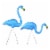 Union Products Outdoor Featherstone Flamingo Yard Lawn Ornament, Set of 2, Blue Perspective: front