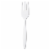 Dixie Plastic Cutlery Medium Weight Forks - White Perspective: front