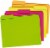 Pendaflex Glow Cut Top Tab Letter Assorted Colors File Folders Perspective: front