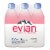 Evian Natural Spring Water Bottles Perspective: front