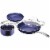Granite Stone Diamond™ Blue Non-Stick Aluminum Cookware Set Perspective: front