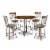 Linon Hamilton Five Piece Wood and Metal Dining Set in Pewter and Faux Cherry Perspective: front