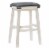Linon Serrano 30  Wood Backless Barstool in Off White Perspective: front