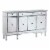 Linon Tally Mirrored Wood Console in Silver Perspective: front