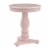 Linon Bree Wood Accent Side Table in Pink Perspective: front