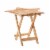 Linon Westover Wood Outdoor Folding Table in Natural Brown Perspective: front