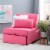 Linon Boone Upholstered Convertible Sofa Bed in Hot Pink Perspective: front