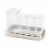iDesign Lumis Vanity Organizer - Clear/Silver Perspective: front
