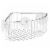 InterDesign Rondo Bath Corner Suction Basket - Stainless Steel Perspective: front
