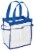 InterDesign Mesh Shower Tote - White/Mazarine Blue Perspective: front
