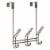 InterDesign Classico Over-the-Door 3-Hook Towel Rack - Bronze Perspective: front