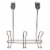 iDesign Classico Over-the-Door Satin Finish 3-Hook Towel Rack - Silver Perspective: front
